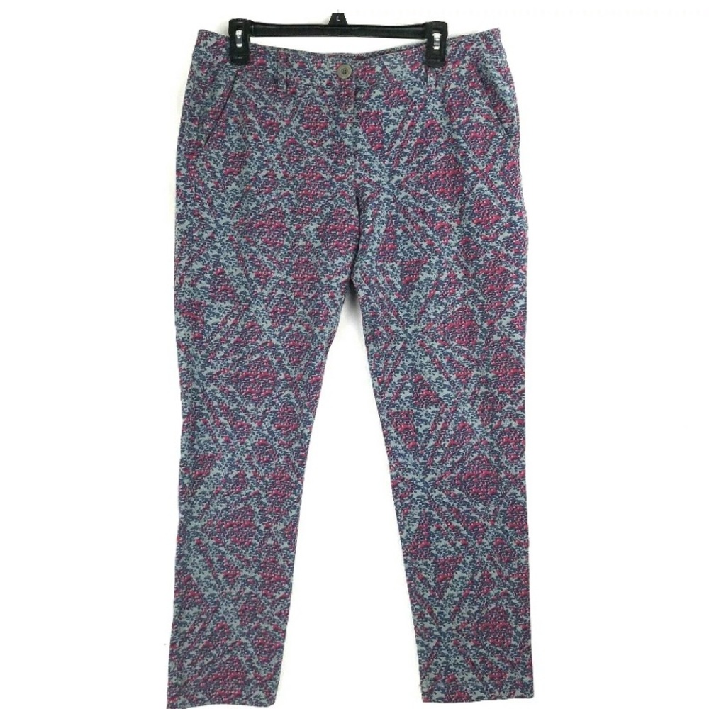 Cabi 6 Palm Beach Print Crop Pants  #806